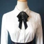 JVSUB Pha Lê Kim Cương Giả Trang Sức Bowtie, Vintage Polyester Ruy Băng Nơ Trâm Cài, Áo Sơ Mi Trang Trí Cổ Đen Thời Trang