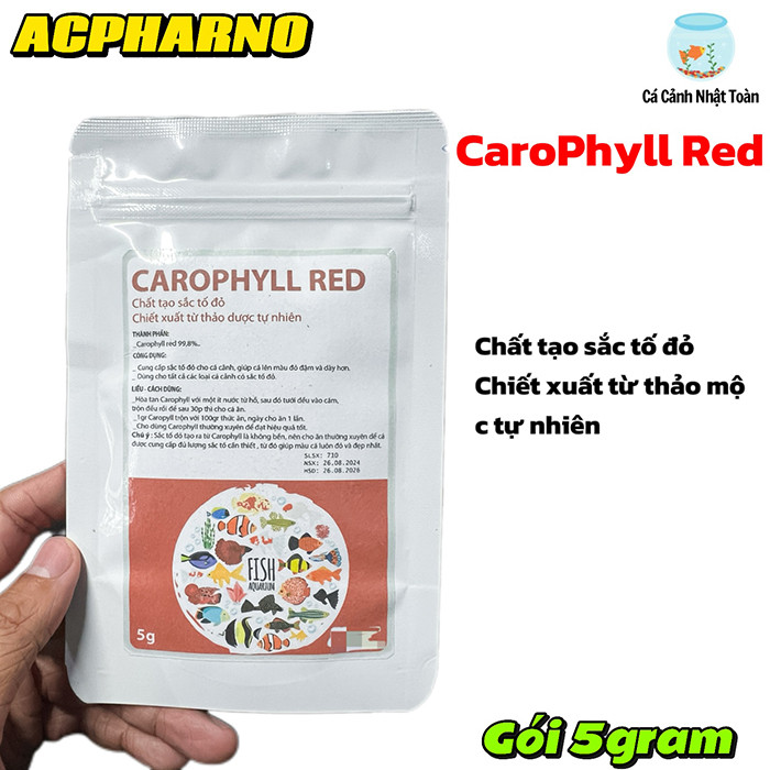 Gói Bột 5gram Carophyll Chất tạo sắc tổ đỏ dành cho cá cảnh ACPharno tăng màu đỏ, kích màu