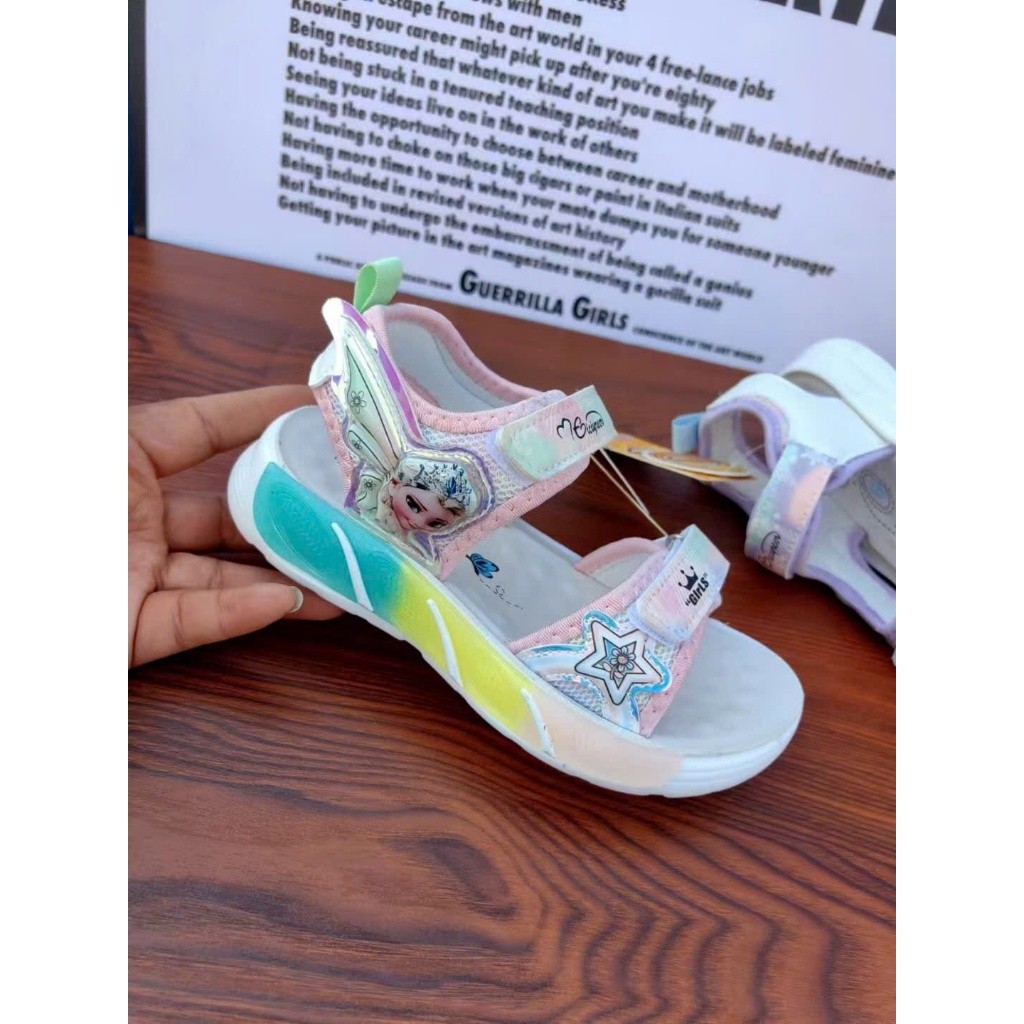 sandal bé gái dép quai hậu cho bé công chúa xinh xắn êm chân QCCC full hộp khâu đế cho bé từ 3 tuổi 6070