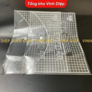 .Túi đựng hồ sơ clear khổ A4 có khuy, cúc trong suốt