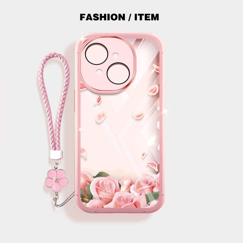 Ốp Điện Thoại YBD INS Style Cho ITEL A50C A90 Tecno Spark Go 1S Spark Go 1 Tecno POP 9 4G Spark Go 2025 KL4h Họa Tiết Cánh Hoa Hồng Siêu Đẹp