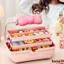 Hộp Nhựa 3 Tầng Đựng Đồ Dùng / Dây Buộc Tóc Tiện Dụng ji0z