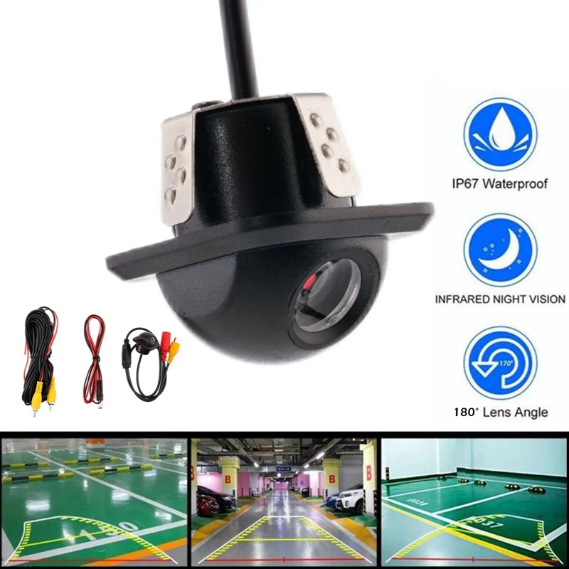 Camera quan sát sau góc rộng hỗ trợ đỗ xe tự động, ống kính mắt cá, CCD, HD, hỗ trợ tầm nhìn ban đêm