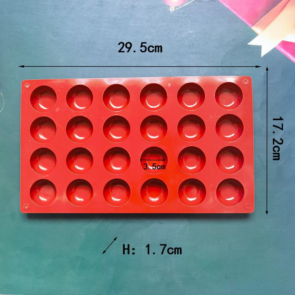 Khuôn silicone 24 Ngăn Làm Bánh Hình Tròn Tiện Dụng