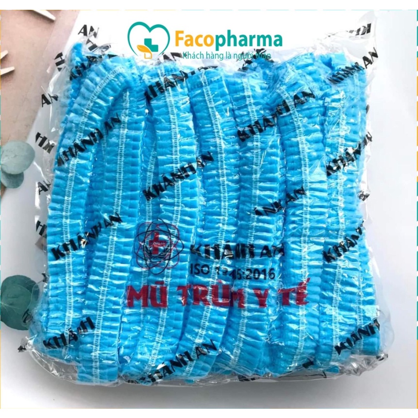 Mũ trùm đầu y tế nón con sâu tiệt trùng bao tóc y tế Khánh An ngăn bụi vi khuẩn hiệu quả KAMUO dcpxhoanganh