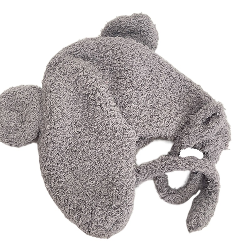 Dasbsug Bé Nắp Bonnet Bé Sơ Sinh Bé Sơ Sinh Mũ Bò Mềm Mại Dễ Thương Mũ Gấu Mùa Đông Mũ Ấm Áp Cho Bé Trai Bé Gái Sơ Sinh Breathabl