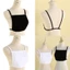 BTF Spaghetti Dây Cotton Mock Camisole Màu Trơn Bọc Ngực Lớp Phủ Modesty Bảng Vest Phân Chia Bao Cho Thấp Cu