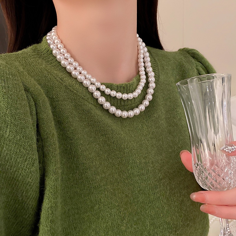 Vòng Cổ Chuỗi Hạt Hình Học Thiết Kế Tối Giản Vintage Thanh Lịch Văn Nghệ Phụ Kiện Nữ Tính Cá Tính Độc Đáo