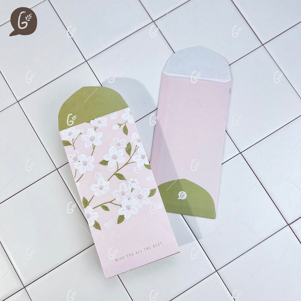 Bao lì xì tết 2025 Gác Xép chất liệu Kraft Nhật nhập khẩu hoa văn họa tiết vintage - Mã GX030