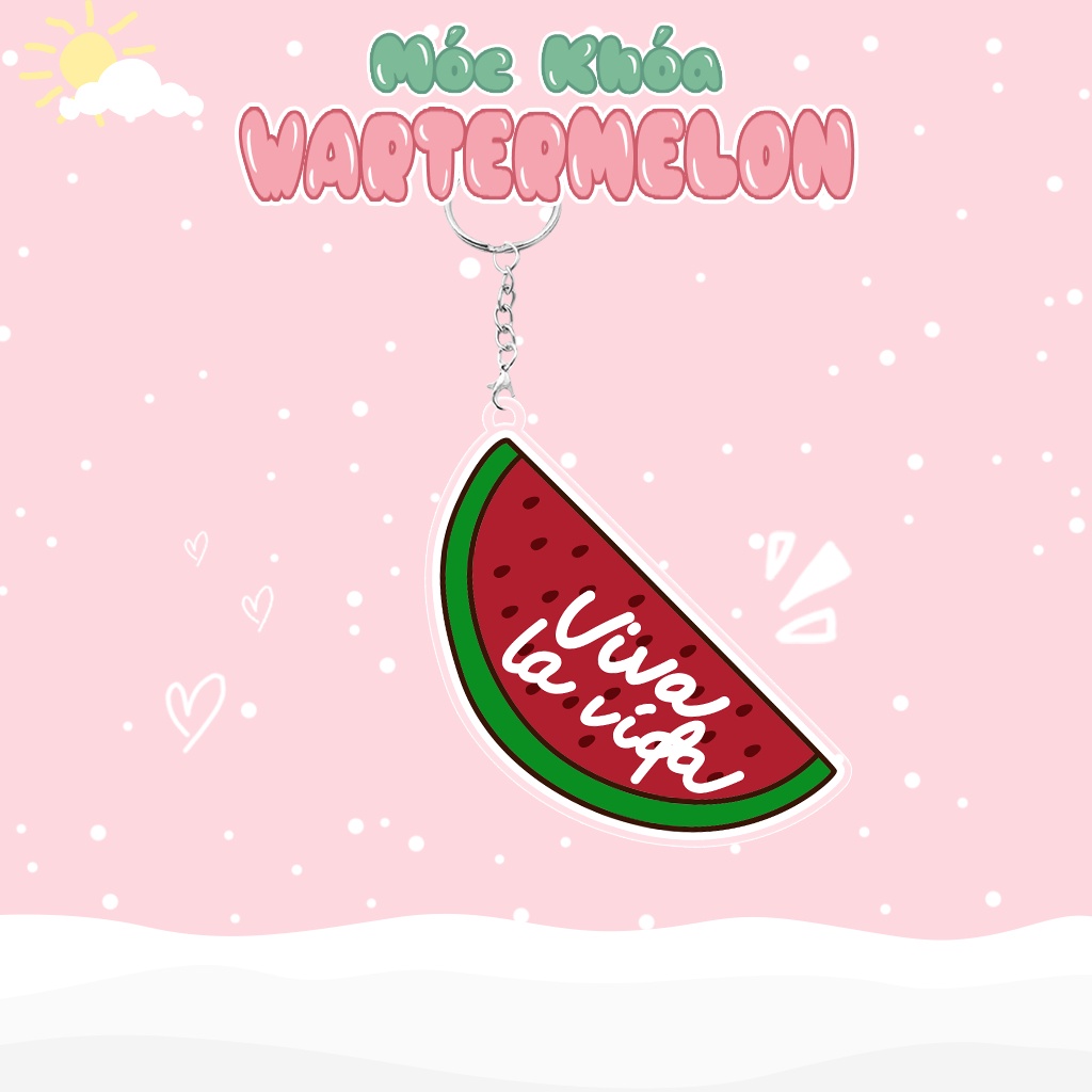 Móc khóa dưa hấu K-Drama Sparkling Watermelon đáng yêu dễ thương