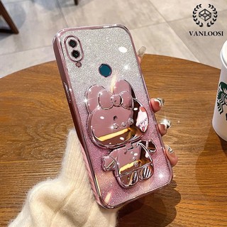 ốp lưng redmi note 7 Ốp Điện Thoại Silicon Mềm Mạ Điện Họa Tiết Thỏ Lấp Lánh Chống Rơi Cho redmi note 7