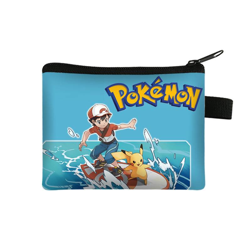 SQ11 Pokemon Pikachu Hoạt Hình Trẻ Em Ví Đựng Tiền Xu Ví Móc Khóa Dây Kéo Túi Trẻ Em Ví Đựng Tiền Xu Túi Xách Dễ Thương