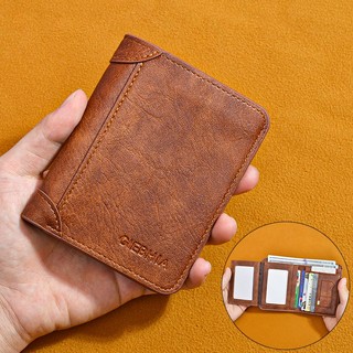Ví Da Ngắn Đa Năng Có Thể Gấp Gọn Thời Trang Cho Nam