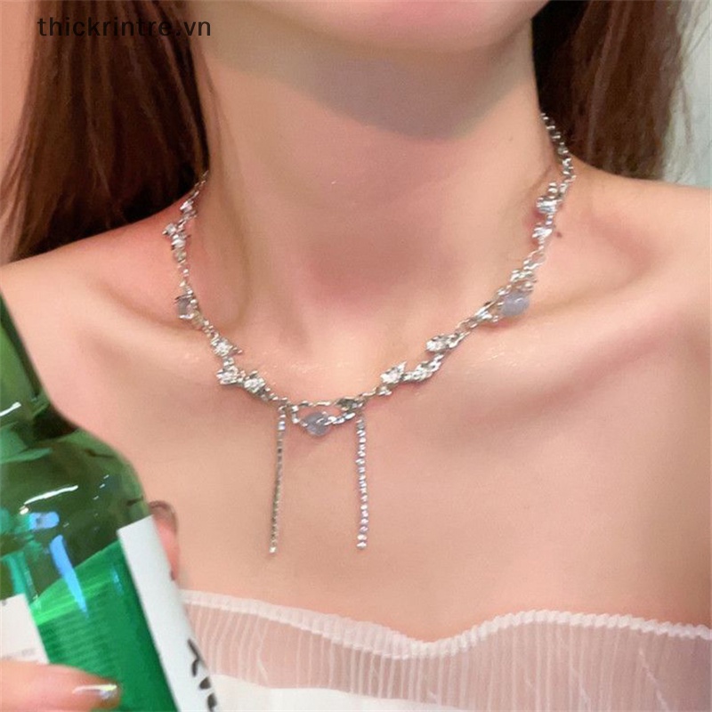 Vòng Cổ choker Đính Đá zircon Phong Cách vintage Thời Trang Cho Nữ