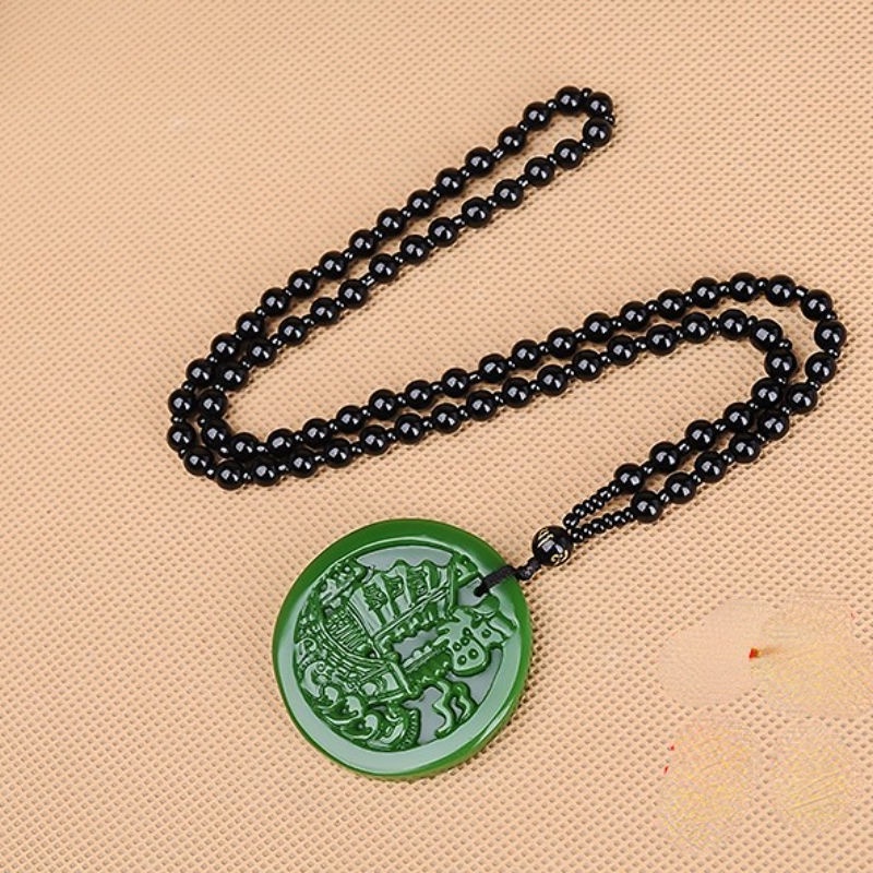 Pinach Mặt Dây Chuyền Hình Nhân Vật Thuyền Buồm Màu Xanh Ngọc Bích Phong Cách Unisex