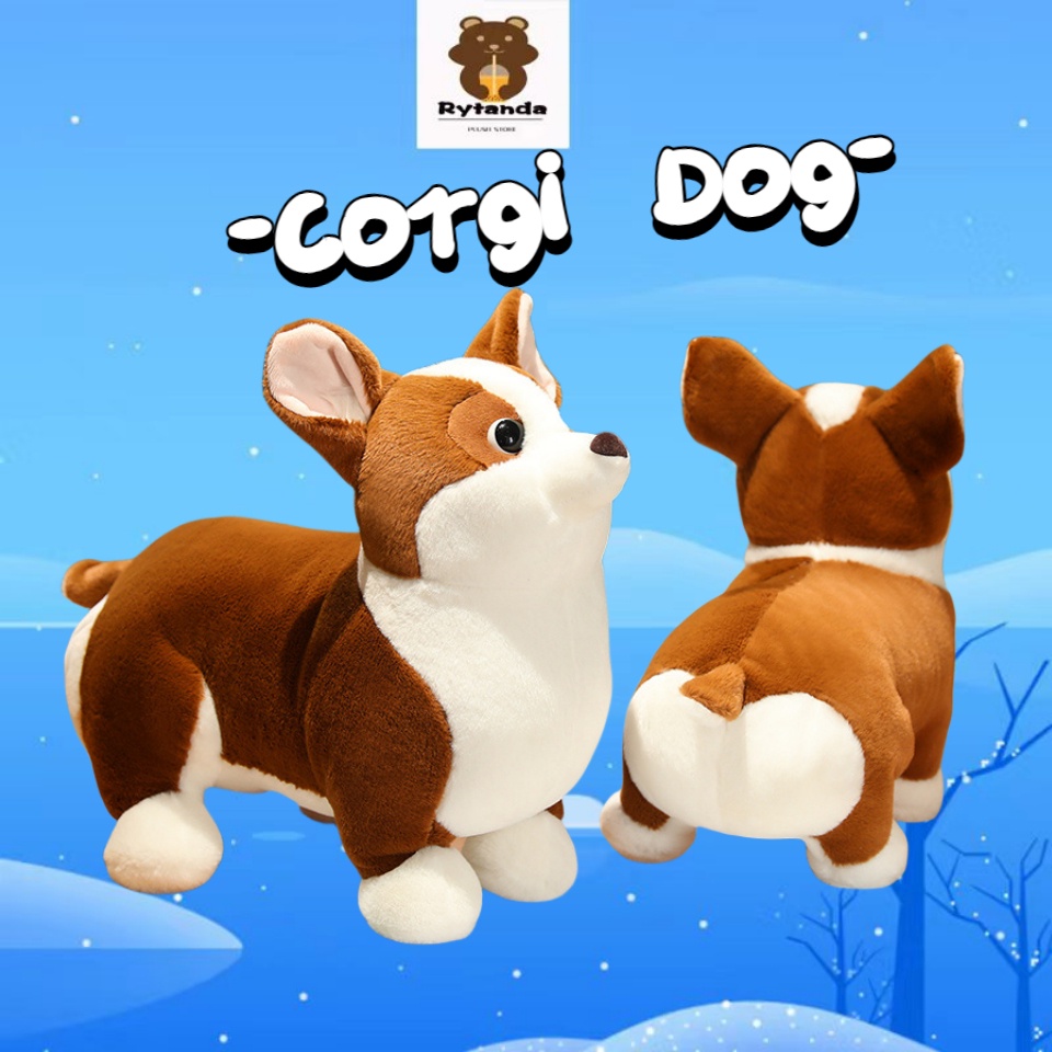 Rytanda Kawai Ikoki Dog Plush Doll Dễ thương Chất béo Corgi Filler Toy Soft Dog Plush Baby Toy Quà tặng sinh nhật cho trẻ em Chó corgi Nhồi Bông Dễ Thương
