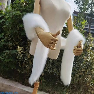 Vipdeal1 Khăn Choàng Lông Giả Màu Trắng Không Tay Thời Trang Dự Tiệc Cưới 1920 Cho Nữ