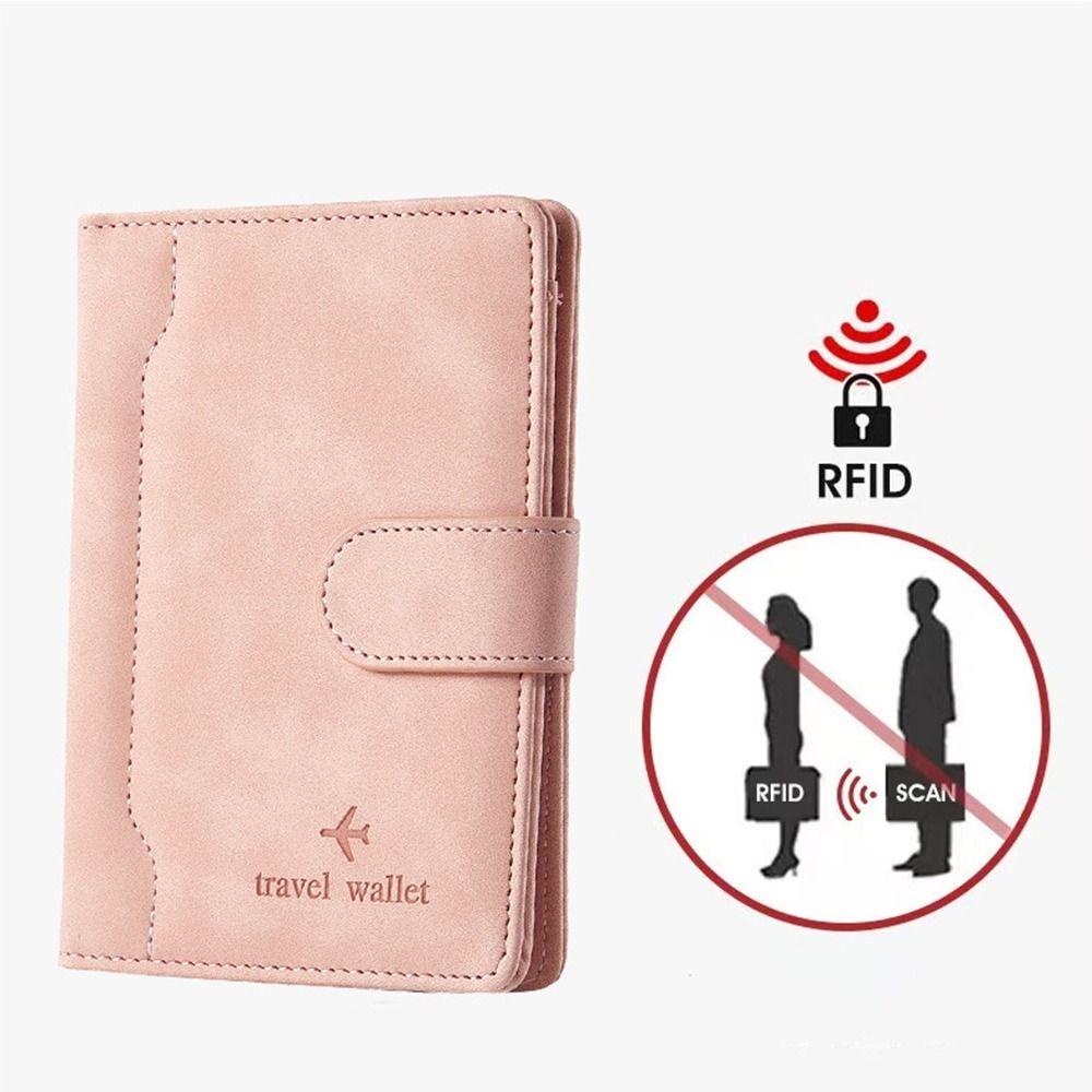 Túi đựng hộ chiếu HOBBYIN, Hộp đựng hộ chiếu RFID bằng da đa chức năng, Hộ chiếu ví RFID chống nước siêu mỏng di động