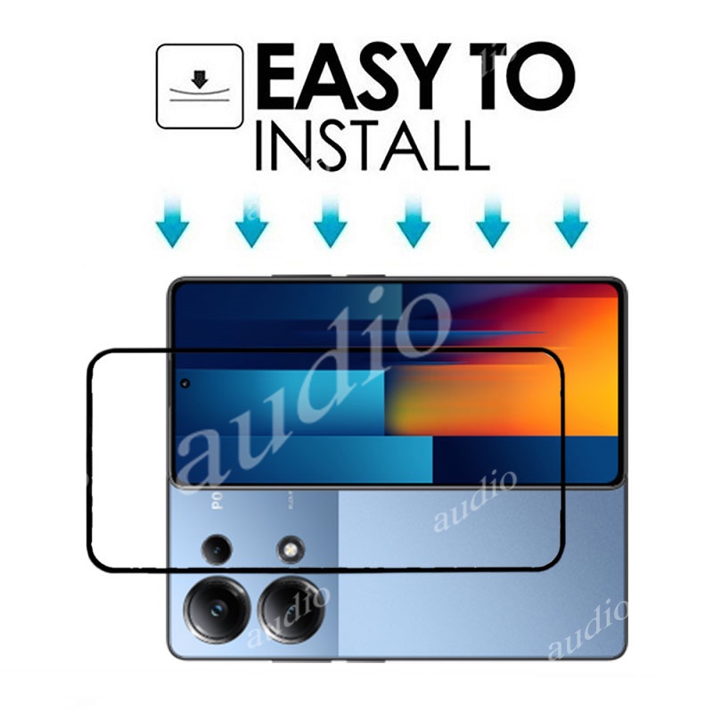 3 Kính Cường Lực Cho Poco m6 Pro M6Pro 4G 2024 Bảo Vệ Màn Hình Điện Thoại Vỏ Kính Bảo Vệ Phim Cho Poco m6 Pro 6M Pro PocoM6 Pro PocoM6Pro 4G 9H HD Chống Trầy Xước