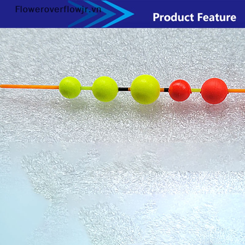 FJR 50 Chiếc Floag Bobbers Câu Cá Huỳnh Quang Trôi Câu Cá Phao Bọt Bóng HOT