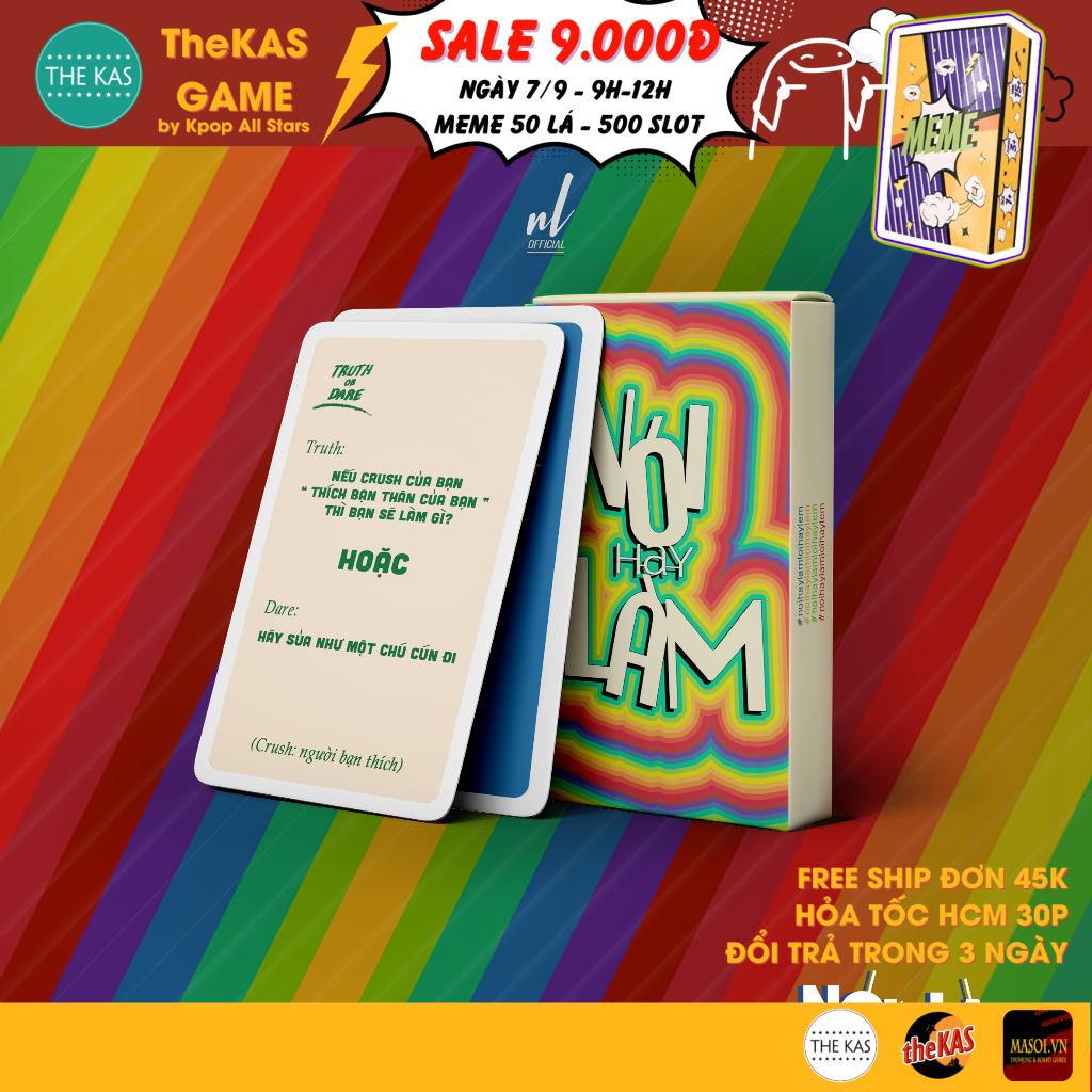 Bộ Bài Nói Hay Làm Official 30 Lá Tiếng Việt, BoardGame Cho Bạn Bè Chơi Thách Nói Sự Thật Vui Nhộn