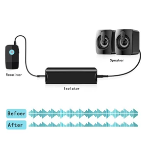 Bộ cách ly tiếng ồn vòng đất Bộ lọc tiếng ồn Loa ô tô với cáp âm thanh 3 5 mm cho âm thanh ô tô Hệ thống âm thanh nổi gia đình Spea