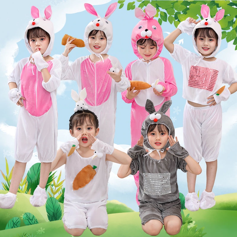 💕Chỗ💕 Quần Áo Trẻ Em Động Vật Múa 3 Đến 14 Tuổi Thỏ Trang Phục Quần Áo Cho Bé Gái Trới Lạ Halloween Giáng Sinh