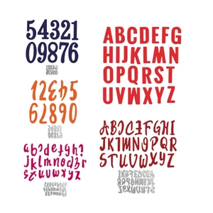 BTF Kim Loại Chết Cắt Chữ Số Dập Nổi Stencil Cắt Chết Cho Thẻ Làm Khuôn