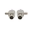 Bộ phân phối ăng-ten loại T / F NOTE1, Đầu nối đồng trục trên không Jack TV, Bộ chuyển đổi bộ chia ăng-ten TV 2 chiều Cắm TV / T Adapter Khớp nối đồng trục