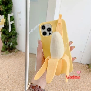 Ốp Điện Thoại Gắn Quả Chuối 3d Cho iphone 15 pro max 14 plus 13 12 11 pro max x xr xs max 8 7 6 6s plus se 2020 5 5s se 2016