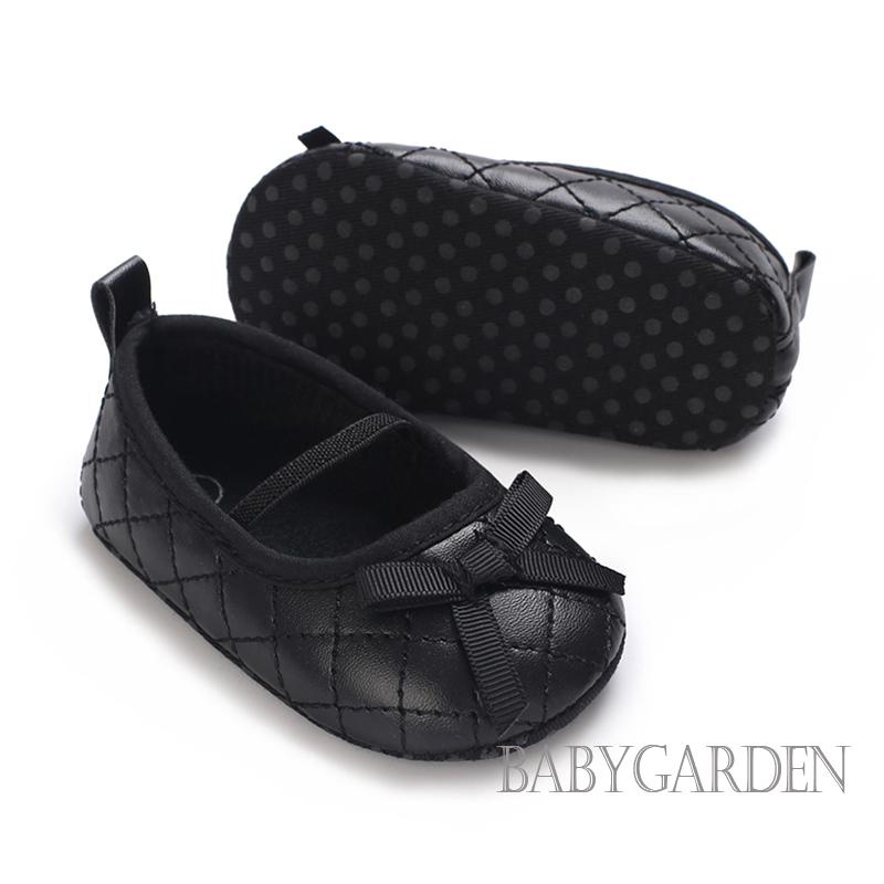 Baga-giày Đi Bộ Đế Phẳng Bằng Da pu Đính Nơ Phong Cách mary jane Dành Cho Bé Gái