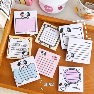 MEOWU Giấy Note Ghi Chú Mini Cún Trắng Vàng Nhiều Hình Nhiều Màu Sắc Dễ Thương