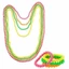 GAVESTO 4 / 8 CÁI Vòng Cổ Bộ Vòng Tay, Hạt Nhiều Màu Sắc Neon Choker, Dây Xích Nhựa Huỳnh Quang Bohemian Vòng Tay Trẻ Em Nữ Trang Phục Dự Tiệc Phụ Kiện
