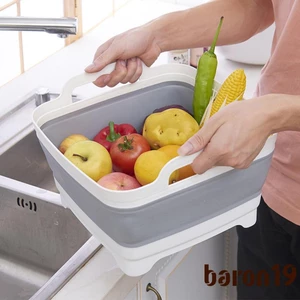 Rổ Đựng Trái Cây / Rau Củ Quả Bằng silicone Đa Năng Có Thể Gập Lại