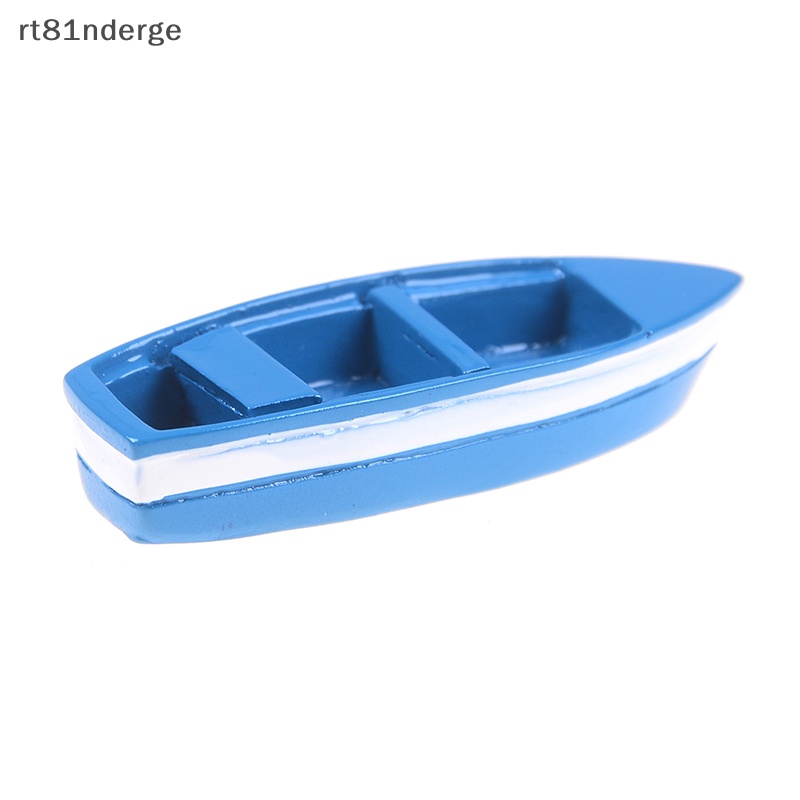 Thuyền mini Bằng Nhựa resin Màu Xanh Dương Tinh Tế Sáng Tạo Trang Trí Nhà Cửa