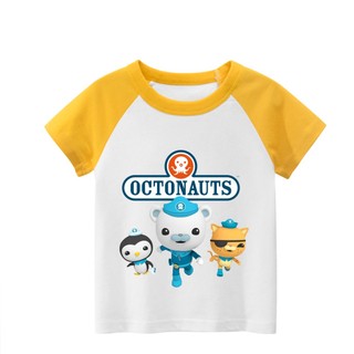 [Hàng Tại Chỗ] Áo Thun cotton Tay Ngắn raglan In Hình octonauts Hoạt Hình Quà Tặng Hàng Ngày Cho Bé Trai Và Bé Gái