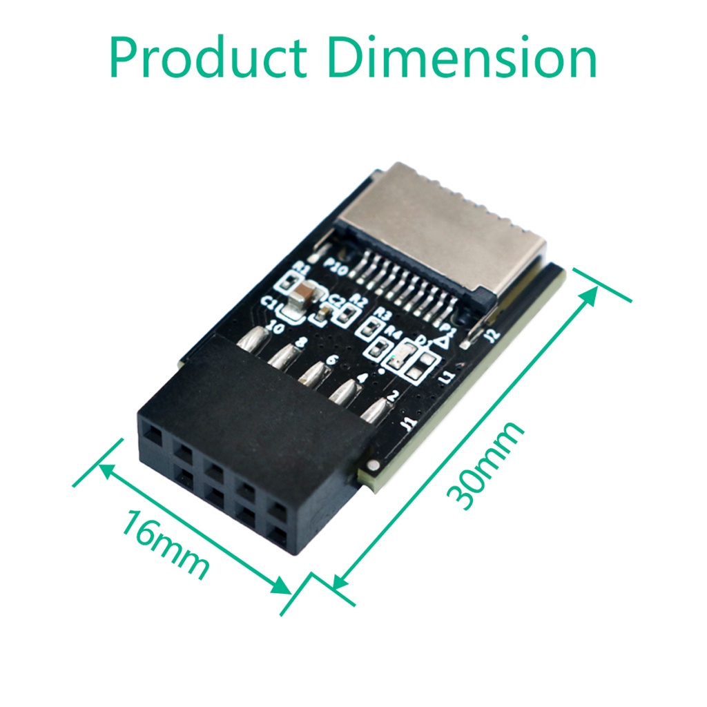 Jmt Ổ Cắm Mở Rộng Chuyển Đổi usb 3.1 Loại C Sang usb 2.0 9pin Với Bộ Chuyển Đổi Đèn led 5v