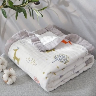 Khăn quấn, khăn tắm xô nhăn sơ sinh chất liệu 100% cotton, 6 lớp kích thước 105x105cm
