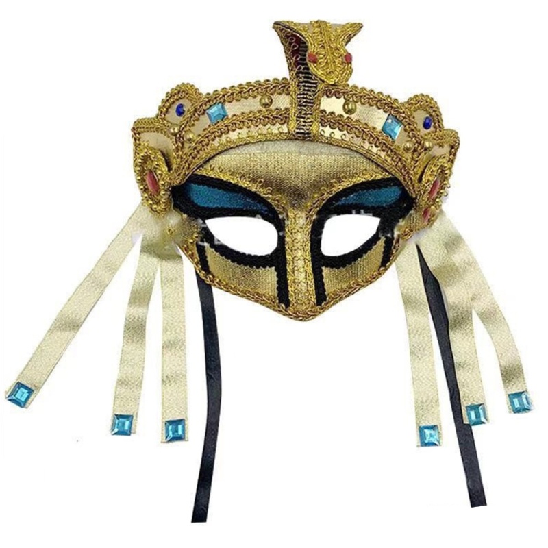 Wellb Vàng Ai Cập Rắn Tóc Vòng Rắn Cosplay Đầu Vintage Ma Đảng Mũ Gothic Tóc Vòng