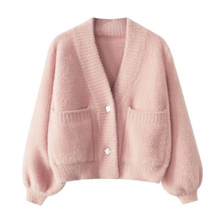 Áo Khoác cardigan Dệt Kim Dáng Ngắn Thời Trang Thu Đông Cho Nữ