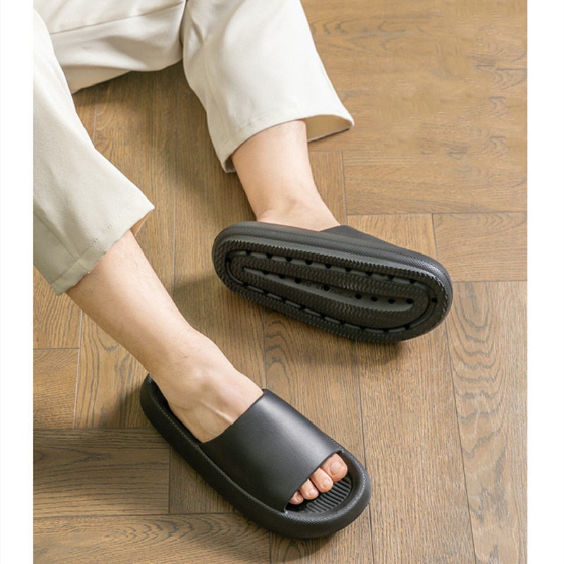 Dép Xỏ Ngón eva Đế Dày 4.0cm Mềm Mại Chống Trượt Cỡ Lớn 36-49 Thời Trang Mùa Hè Cho Nam Và Nữ