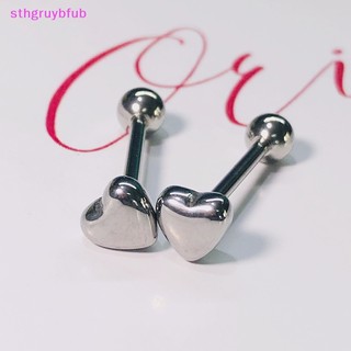 Sthb Khuyên Lưỡi Kim Loại Hình Trái Tim Phong Cách Thập Niên 90 vn