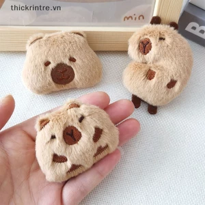 Huy Hiệu Cài Áo Hình Búp Bê Capybara Nhồi Bông Mềm Mại