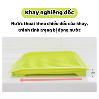 Khay Thoát Nước Nhà Bếp Silicone Đa Năng, Úp Chén Đĩa Ráo Nước Nhanh Khô, Thoát Nước Rửa Trái Cây