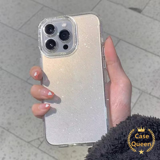Vỏ bột lấp lánh sang trọng thời trang đơn giản Tương thích cho IPhone 16 11 15 14 13 12 Pro Max 7Plus XR 15 16 7 6s 8 6 14 Plus X XS Max SE 2020 Vỏ mềm chống sốc trong suốt