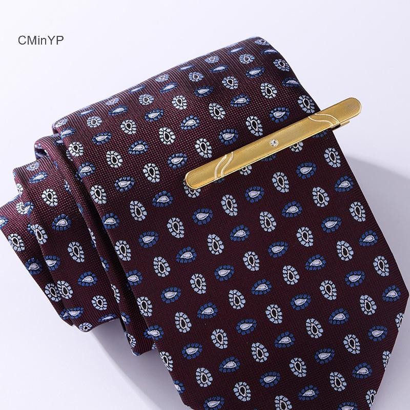Cminyp Kẹp Cà Vạt Kim Loại Vàng Cho Nam, Phụ Kiện Cưới Quý Ông, Thanh Cài Cà Vạt