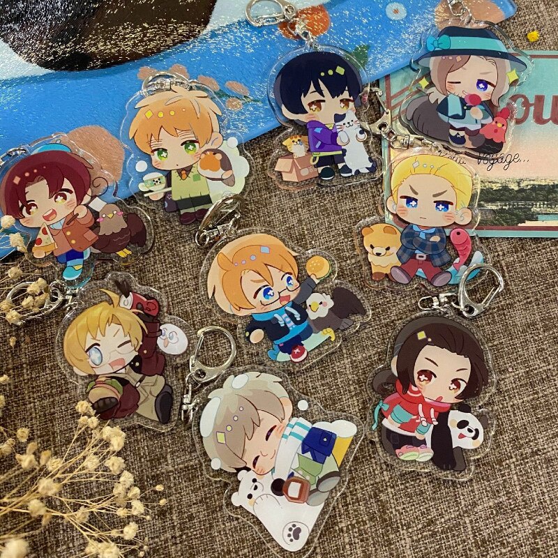 Móc khoá Anime Manga APH Anime Keychain Women Axis Powers Hetalia Key ...