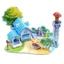 DELMER DIY Puzzle Castle Lắp Ráp Mô Hình, Xe Cứu Thương Thu Nhỏ Cối Xay Gió Hoạt Hình Nhà Đồ Chơi Giấy, Giấy Handmade Rebound Nhà Xe Ô Tô Đồ Chơi Xếp Hình 3D