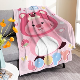 Zanmang Loopy chăn flannel hồng dễ thương, in một mặt, điều hòa không khí, quà tặng cho gia đình và bạn bè