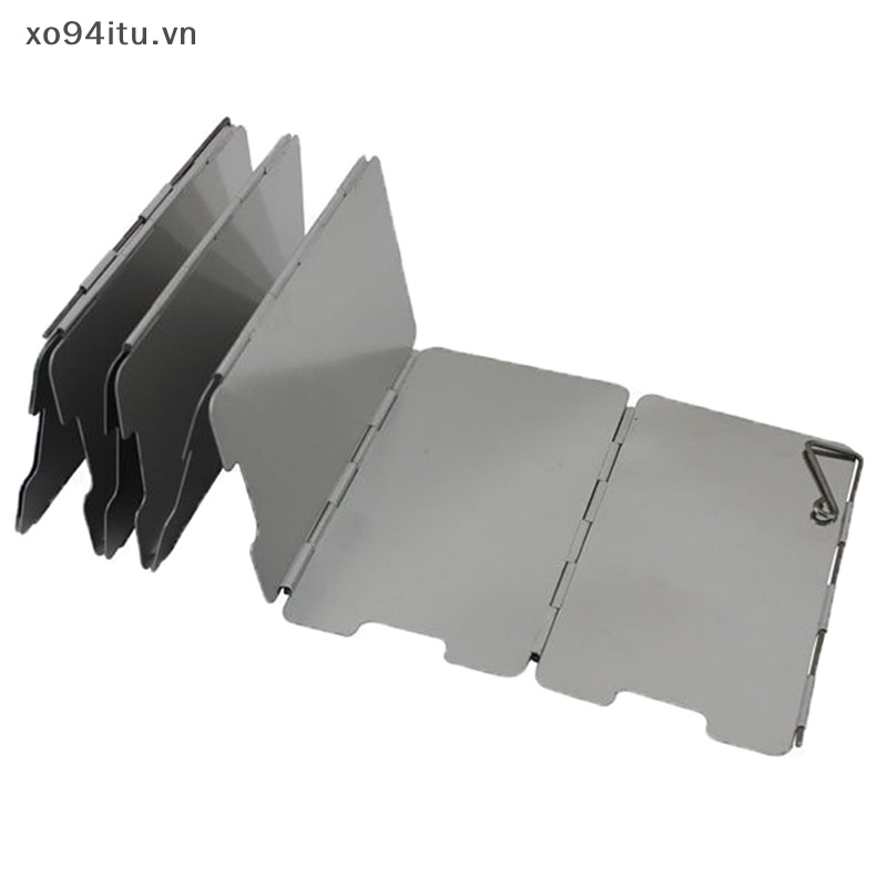 XOITU Bộ bếp cắm trại ngoài trời phụ kiện nồi kính chắn gió có chốt 9 miếng VN